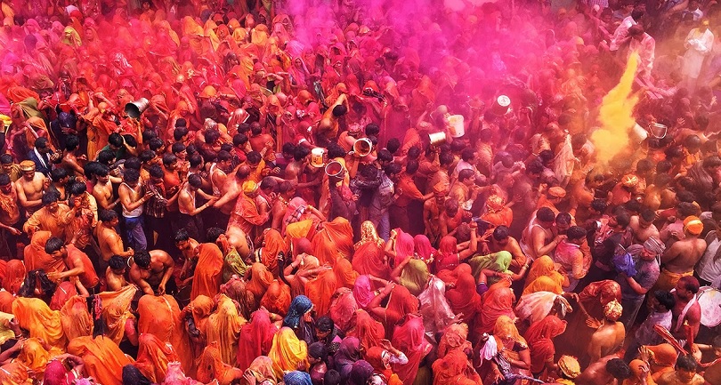 Holi Celebration in Mathura
